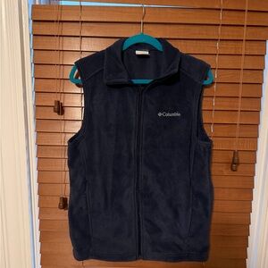 Men’s Columbia Dark Blue Full-Zip Fleece Vest size S